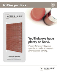Heliums bobby pins used in a twisted bun, secure hold for updos