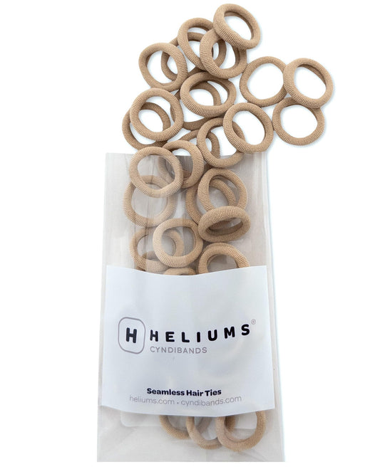 Heliums sandy blonde front packaging showing 40-count mini bands for discreet hold