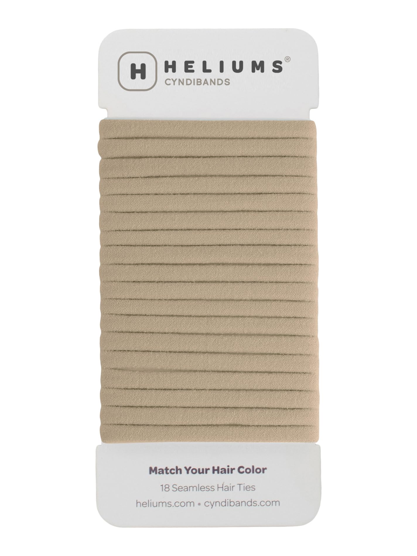 Heliums front packaging showing Sandy Blonde 18-pack and tidy presentation benefit