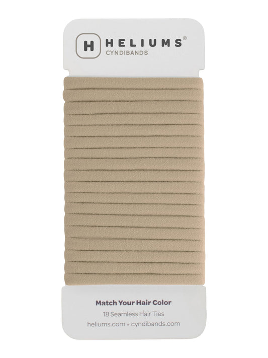 Heliums front packaging showing Sandy Blonde 18-pack and tidy presentation benefit