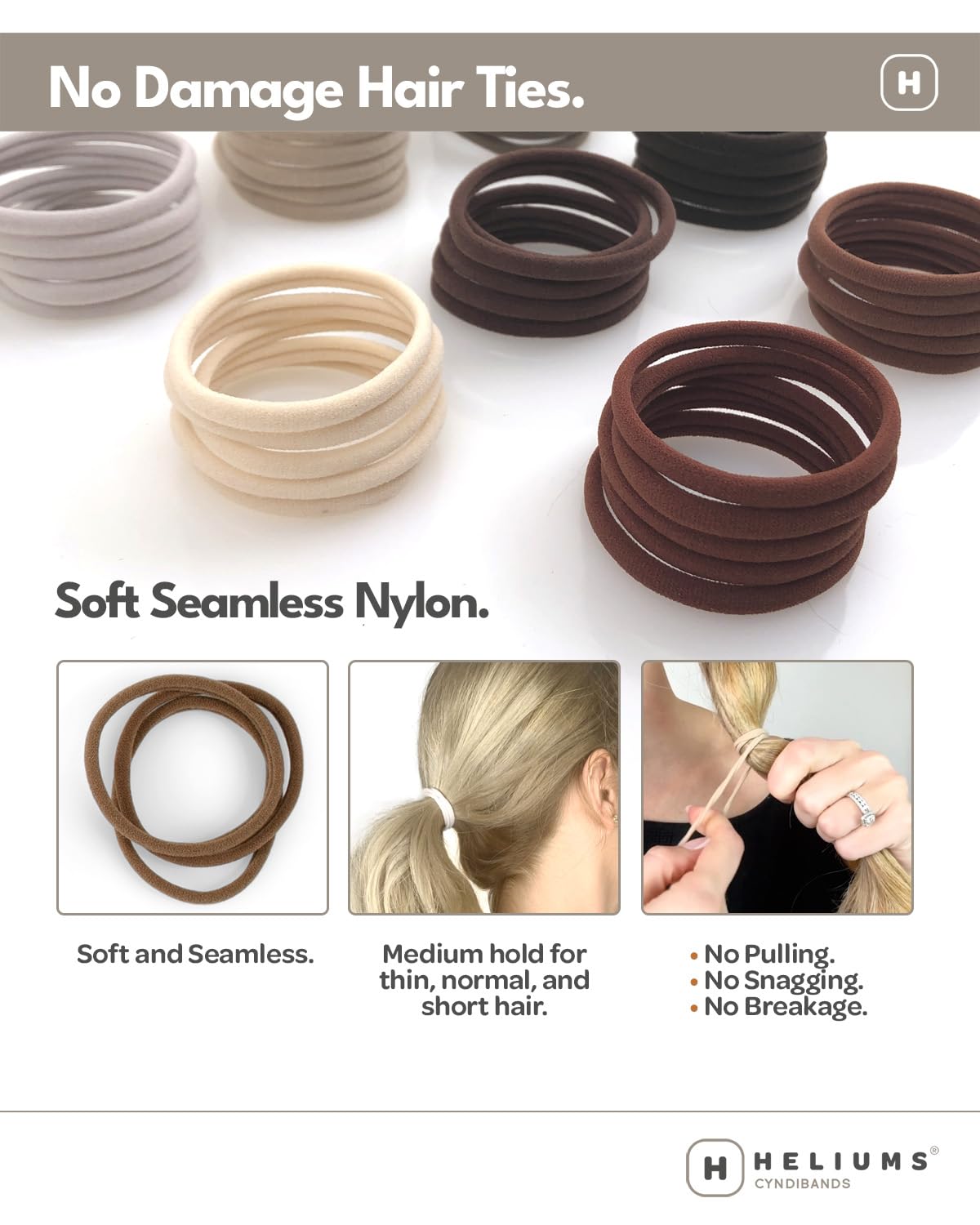 Heliums close-up of nylon texture highlighting smooth weave and reduced friction
