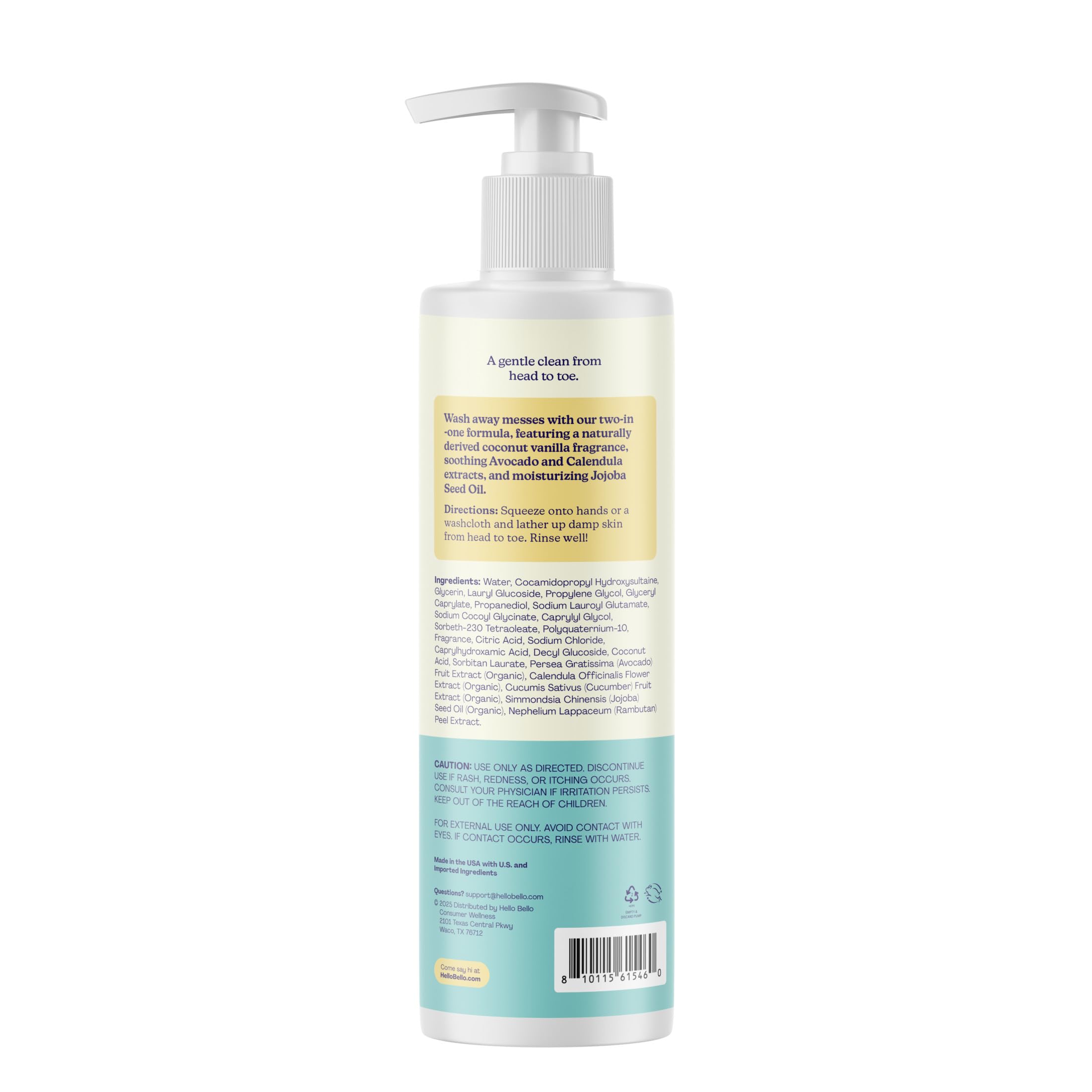 hello bello baby bath scene featuring caregiver using product for calming bathtime