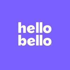 Hello Bello bottle with avocado and calendula visuals showing botanical care