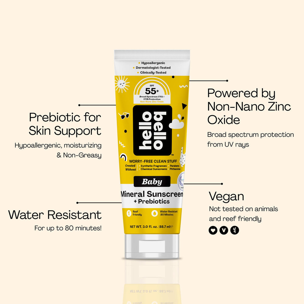 Hello Bello tube packed in backpack ready for travel convenience