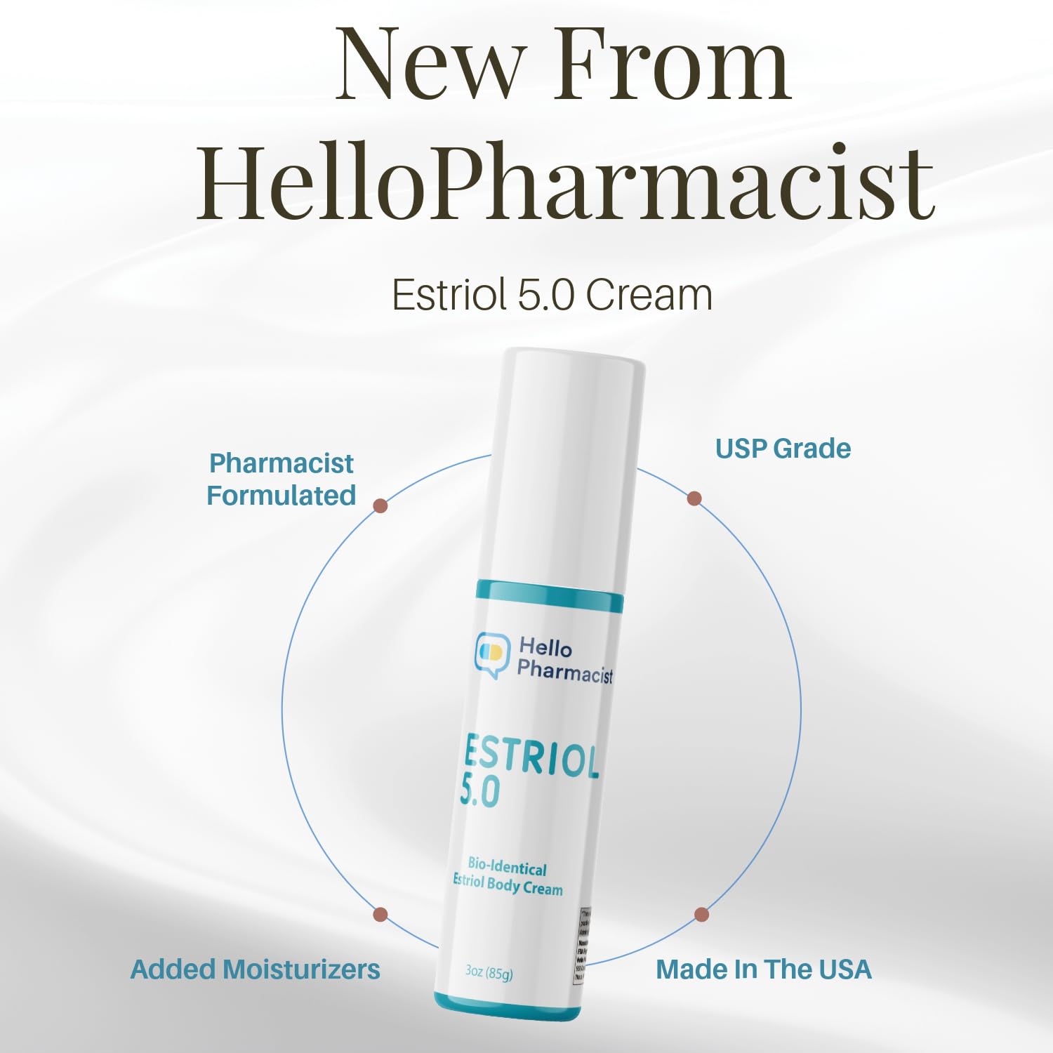 HelloPharmacist 3 ounce jar beside common object showing compact travel size benefit