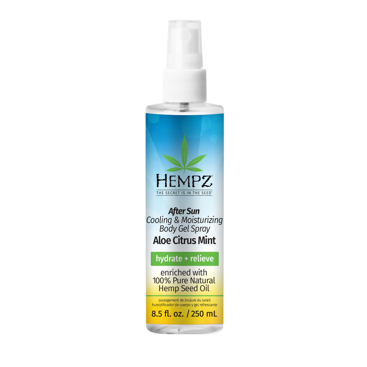 Hempz bottle front packaging showing label and scent benefits