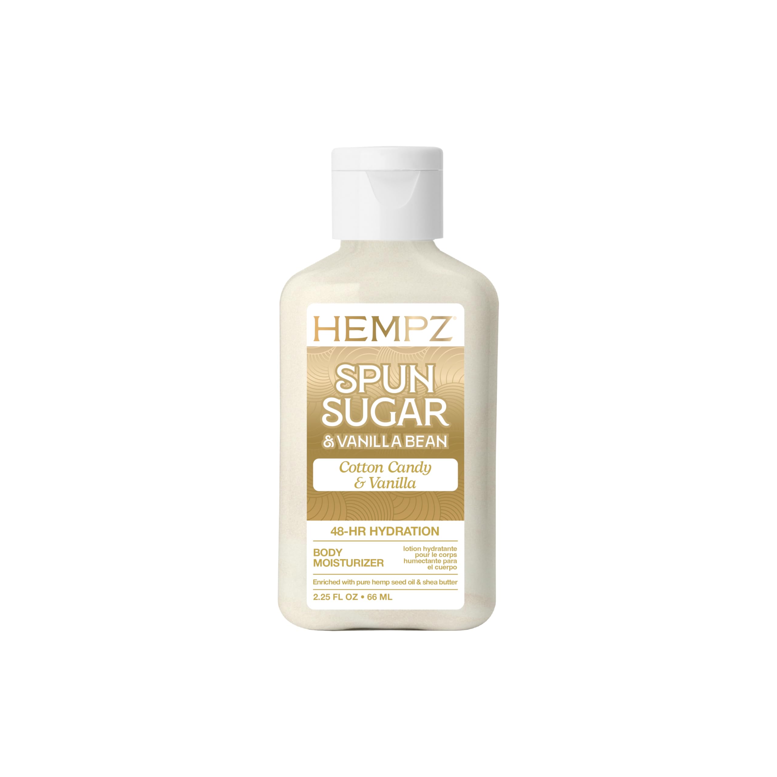 Hempz front packaging showing bottle and scent, perfect for travel