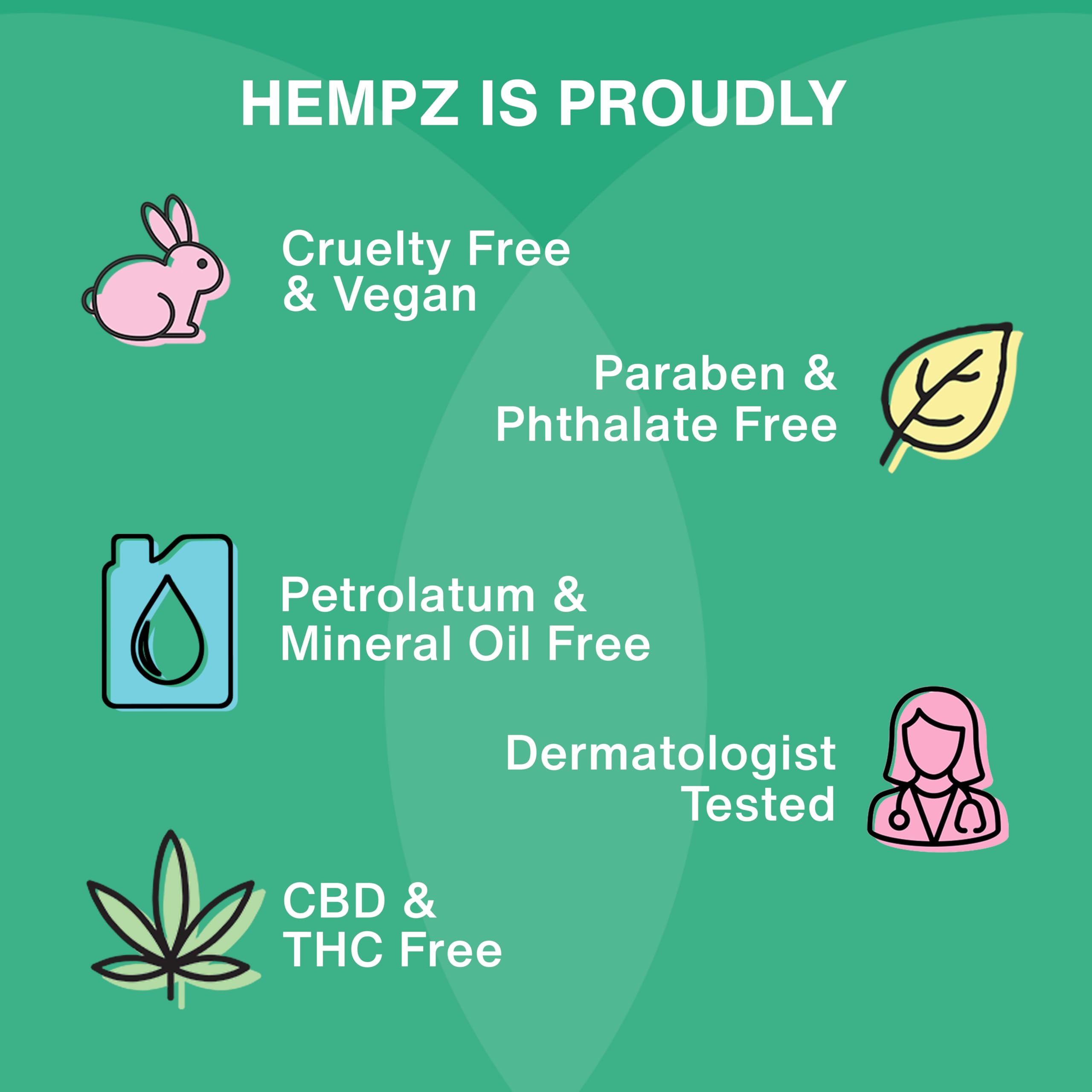 Hempz tube next to hand for scale showing convenient size