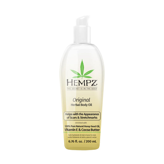Hempz front bottle showing label and floral banana scent benefits