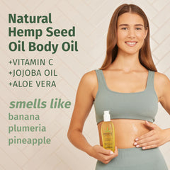 Hempz pump close-up dispensing oil for controlled, non-greasy application