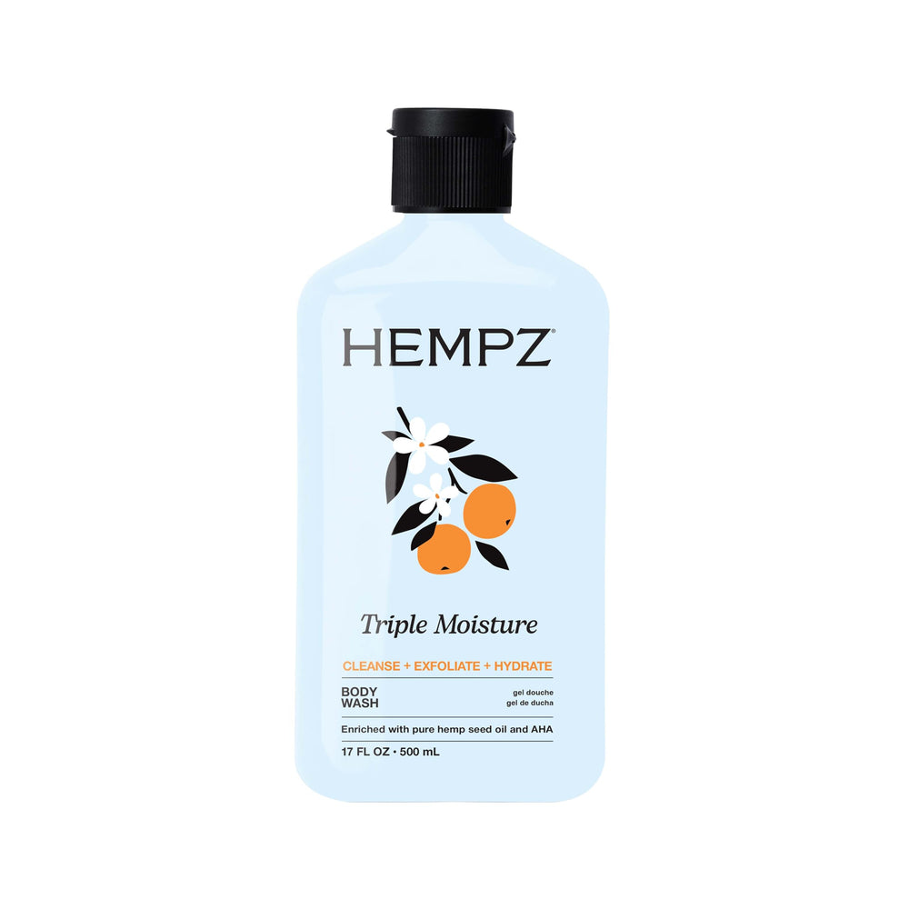 Hempz front bottle showing Grapefruit & Peach label and benefits