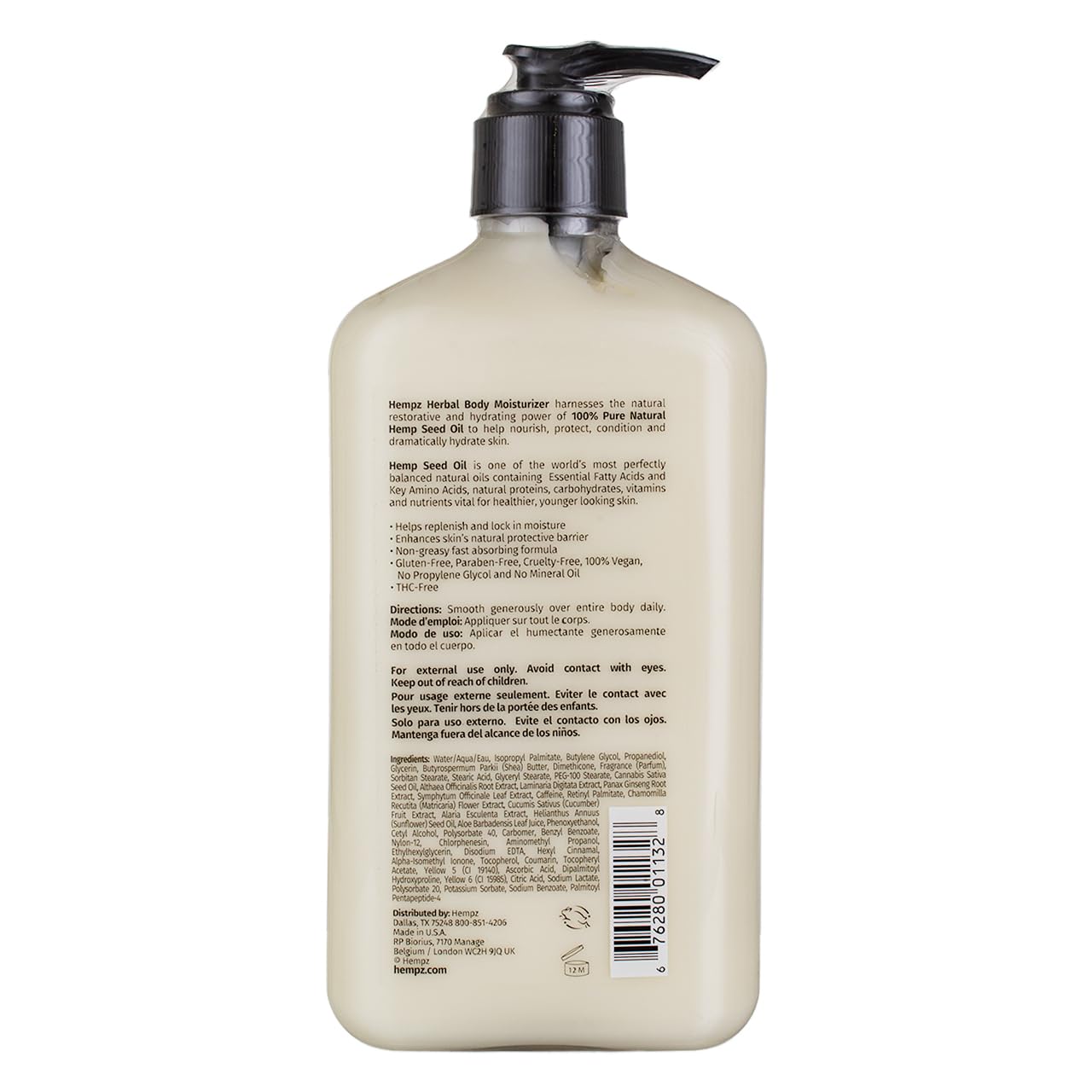 Hempz hemp seed oil closeup highlighting natural ingredient benefits