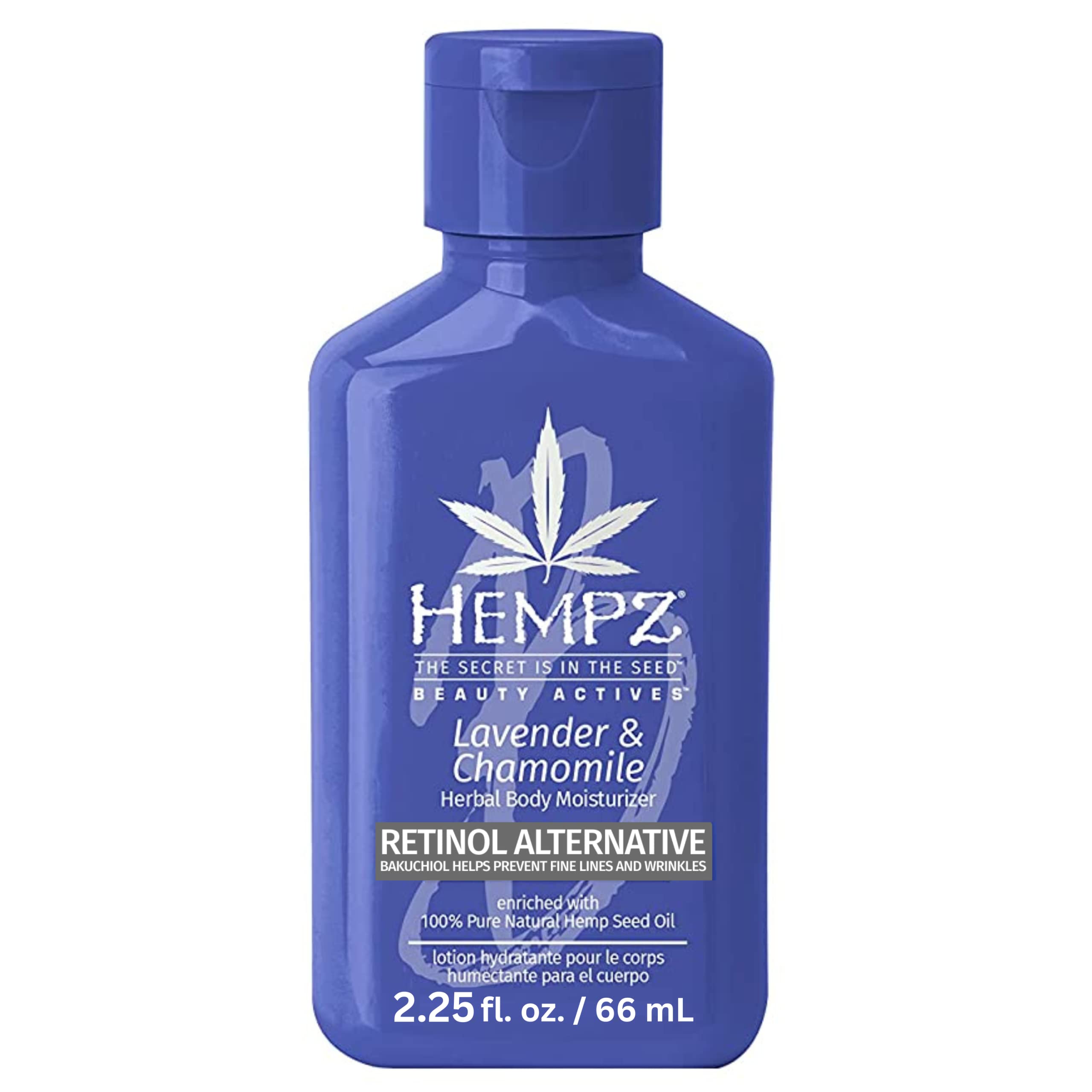 Hempz mini tube front view showing label and travel-friendly size benefit