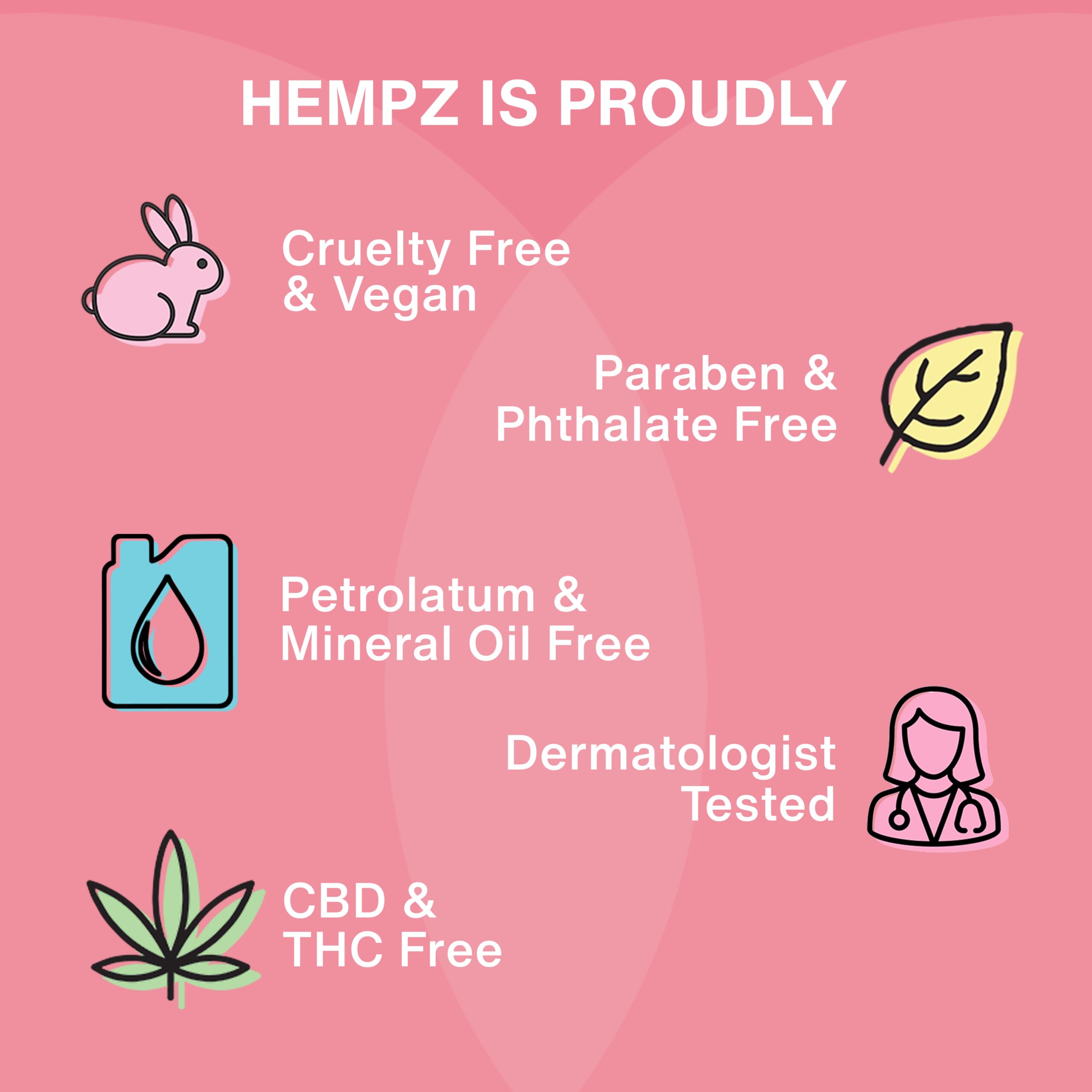 Hempz bottle on bathroom vanity suggesting daily use convenience