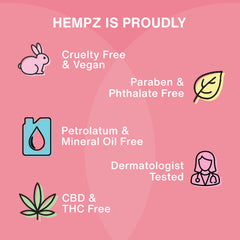 Hempz bottle on bathroom vanity suggesting daily use convenience