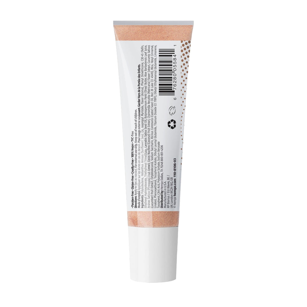 Hempz mini body lotion texture close-up showing lightweight, fast-absorbing finish