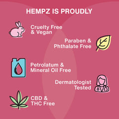 Applying Hempz lotion on hand demonstrating softening and quick-absorbing benefit