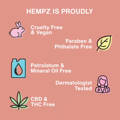 Hempz mini juicy peach held in hand showing scale and convenient travel benefit