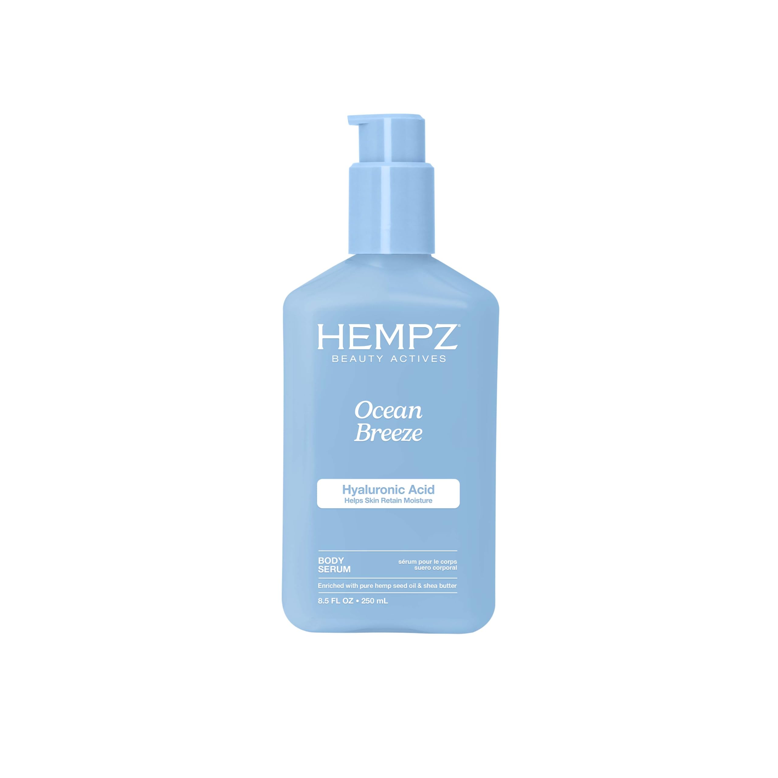Hempz front bottle showing label and size, clear product identity benefit