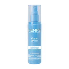 Hempz front packaging showing Ocean Breeze bottle and benefits