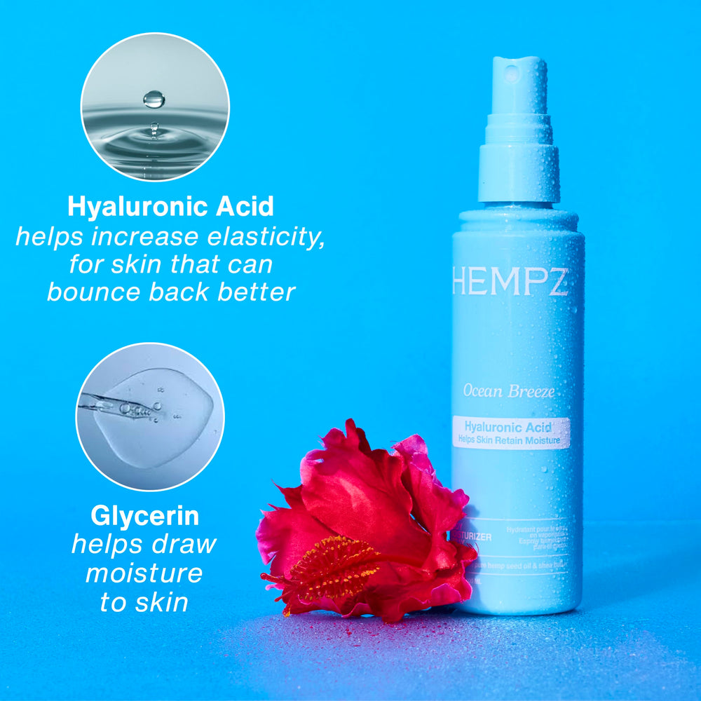 Hempz texture swatch illustrating lightweight non-greasy finish