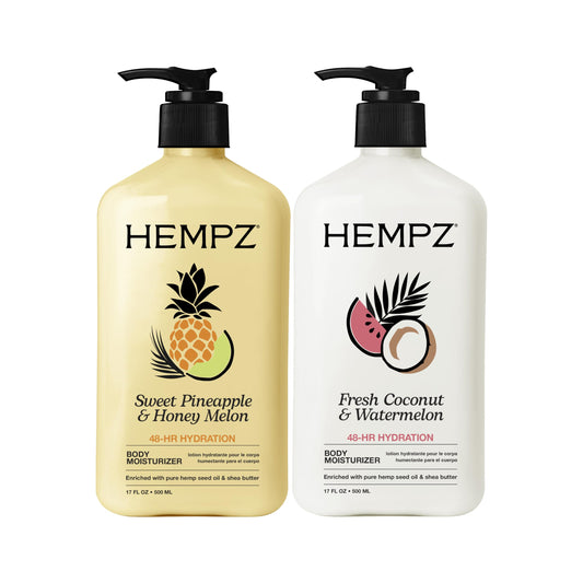 Hempz front bottle view showcasing label and deep moisturizing benefits