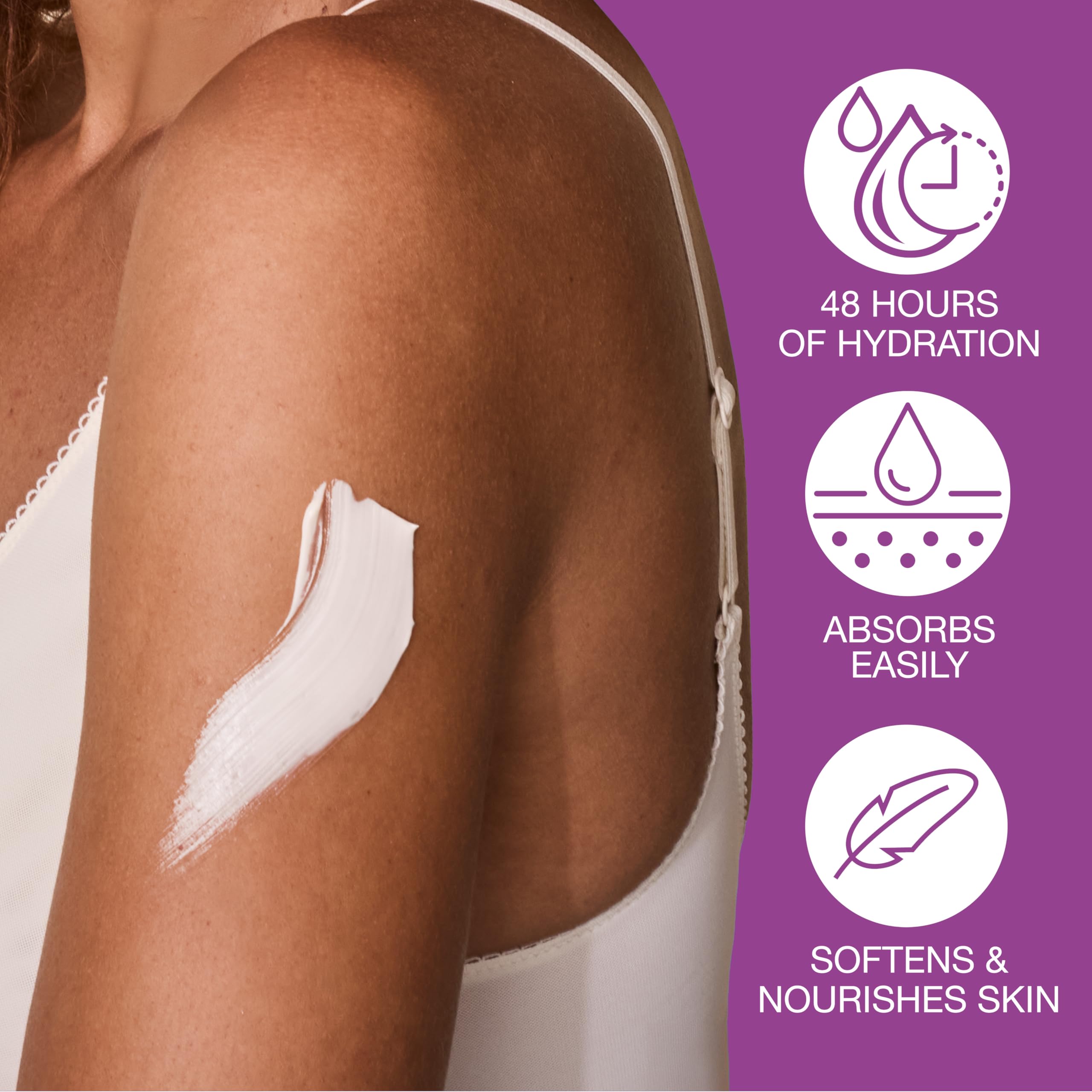 Hempz lotion applied to hand demonstrating fast absorption and softness