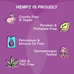 Hempz bottle on bathroom shelf conveying daily routine and pleasant scent