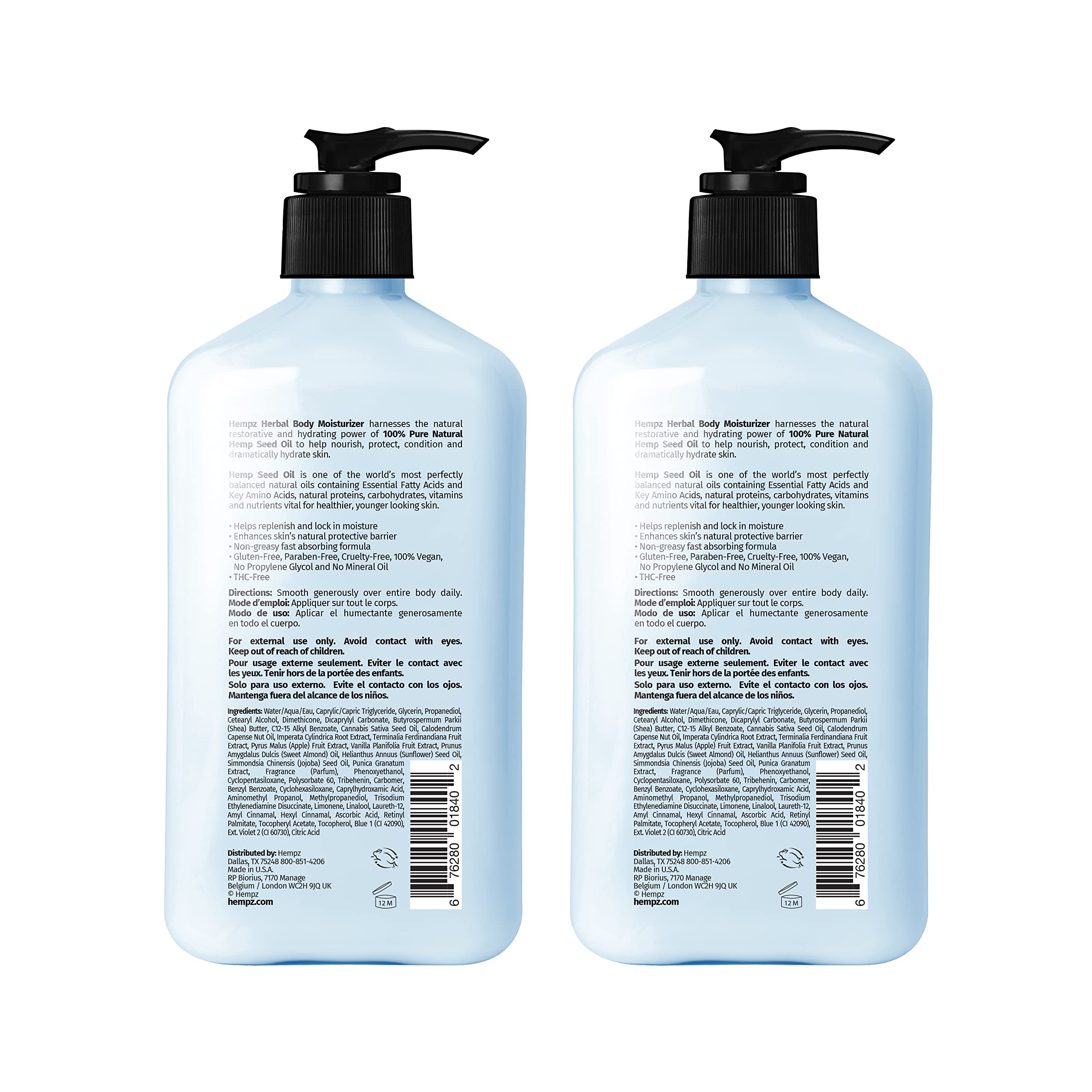 Hempz whipped crème close-up texture showing airy cream for fast absorption