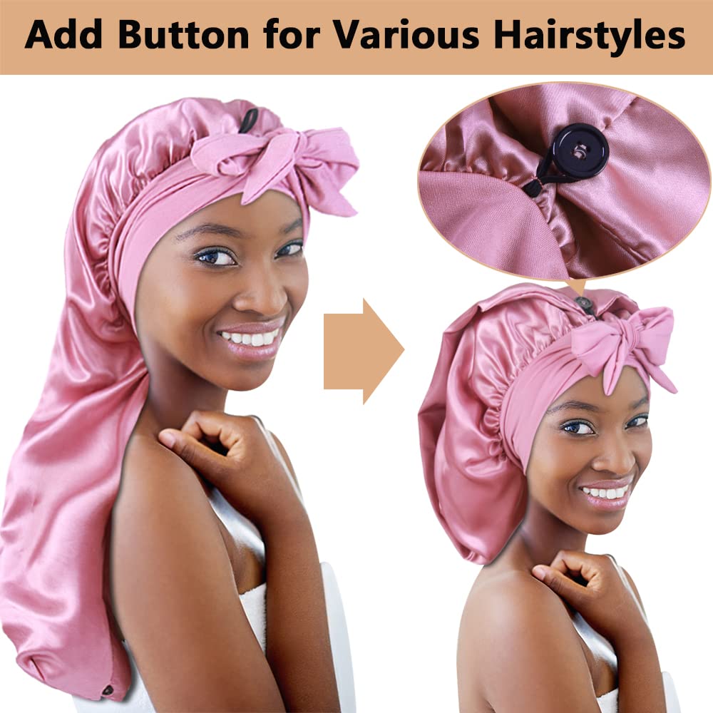 Heniho close detail of bonnet button and tie band for secure, comfortable hold