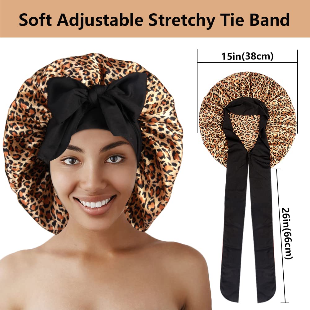 Heniho bonnet worn overnight by model with braids preserving hairstyle benefit