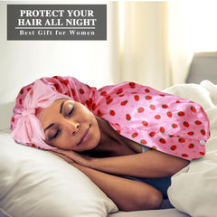 Heniho bonnet on bedside table illustrating nightly hair protection benefit
