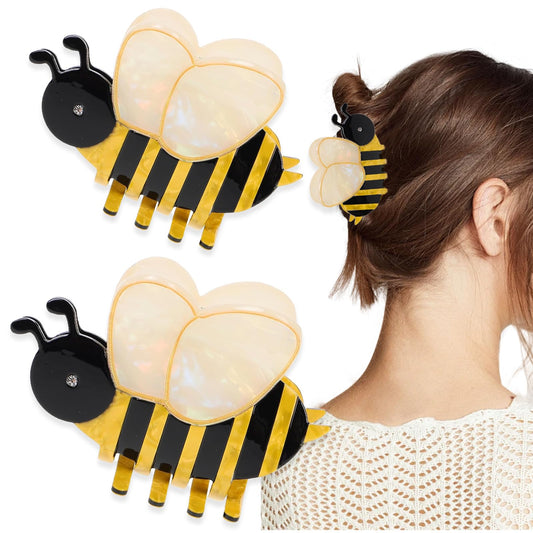 Heogacinlia bee clip front view shows cute design and secure hold