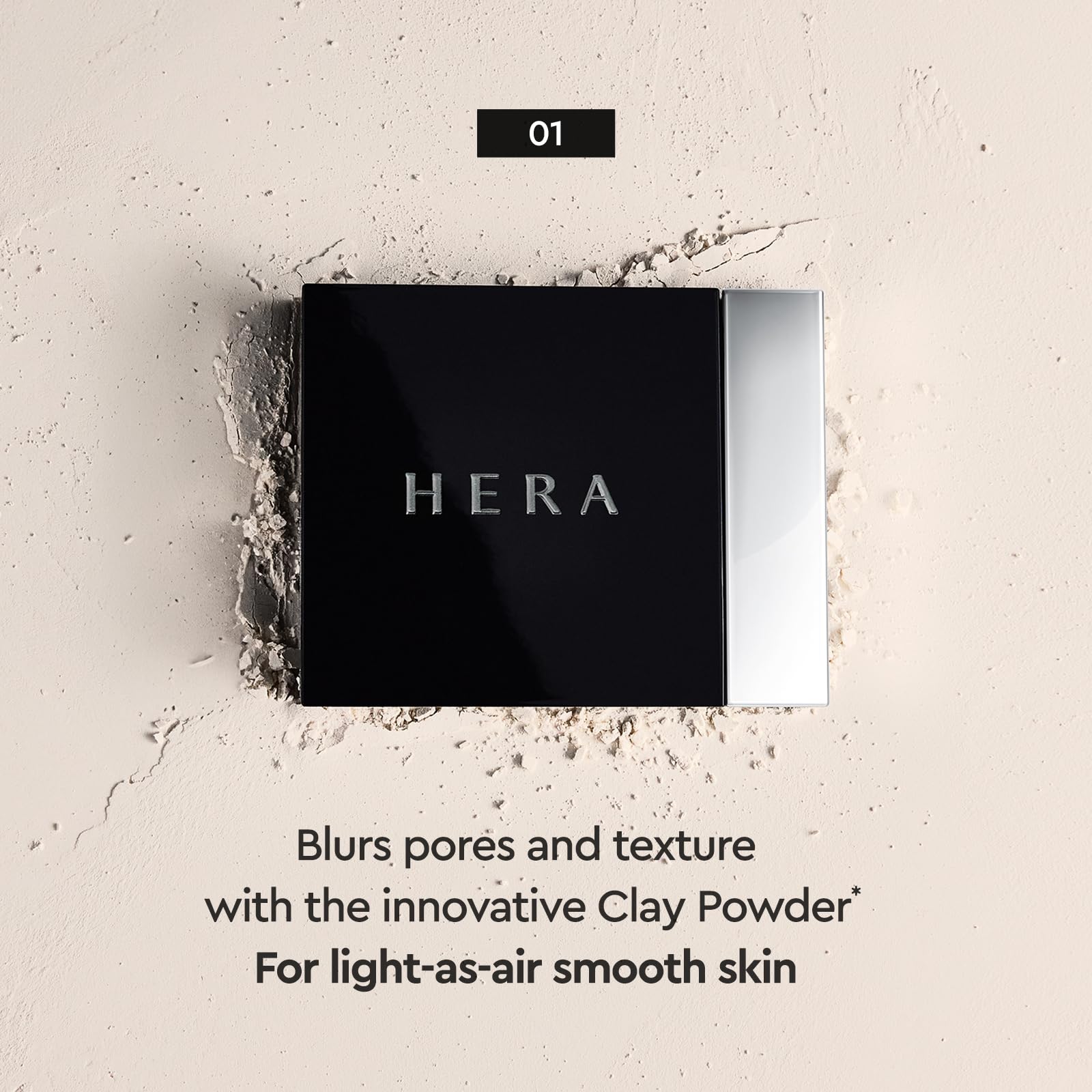 HERA airy blurring primer applied on hand showing smoothing benefit