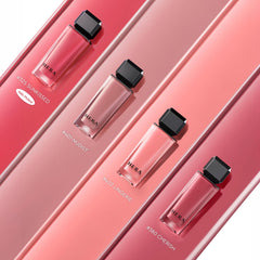 HERA gloss staged on makeup vanity conveying luxury routine benefit