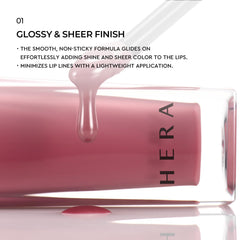 HERA FELIX on-model lips showing sun-kissed rose-berry glow and natural enhancement