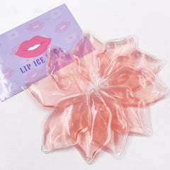 Herb Life lip ice pack next to a hand showing compact, travel-friendly size
