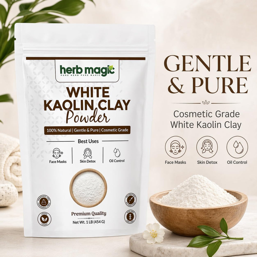 Herb Magic powder pouring from pouch illustrating easy measuring and mixing