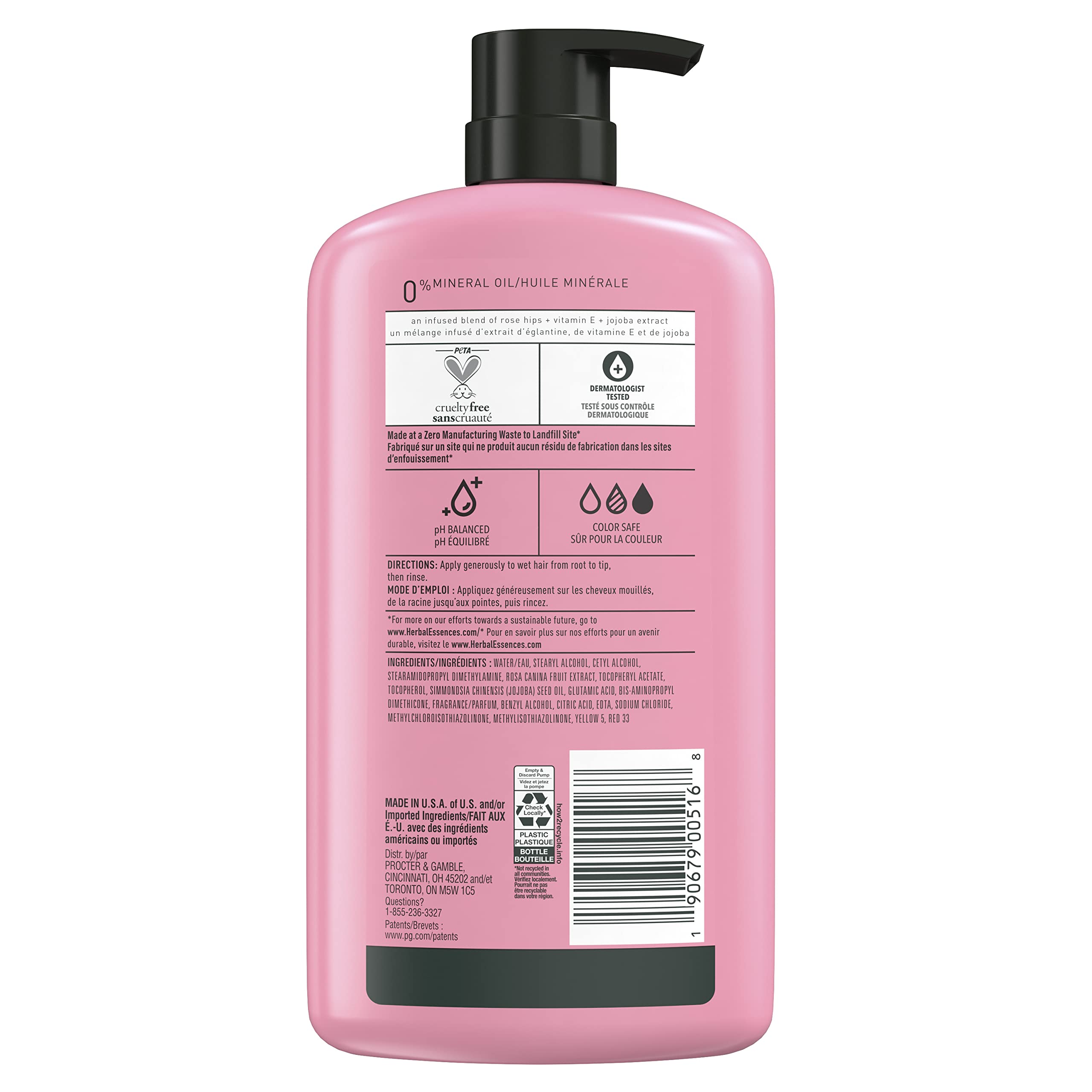 Herbal Essences after-use photo of shiny smooth hair demonstrating visible manageability