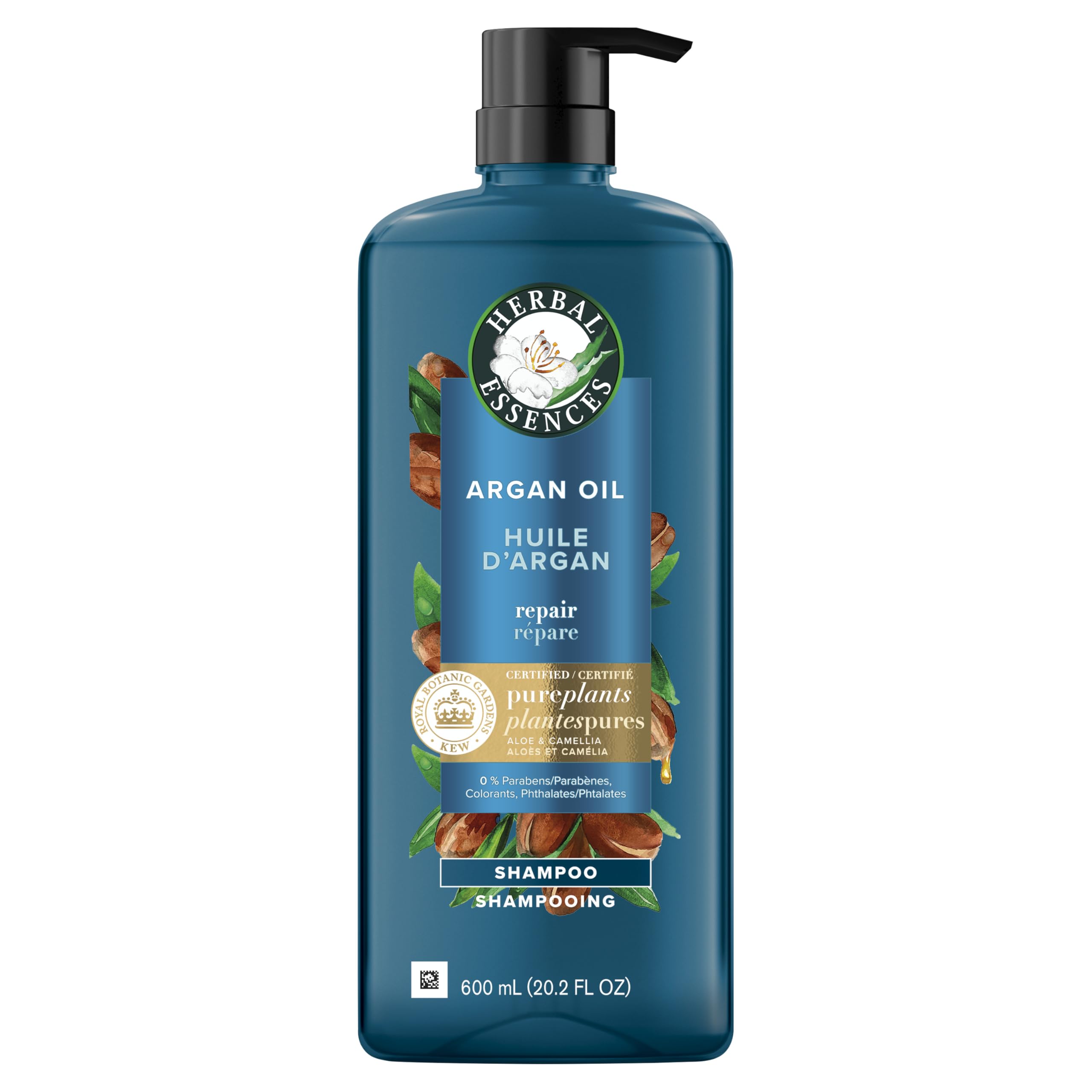 Herbal Essences camellia and aloe botanicals showing natural sourcing benefit