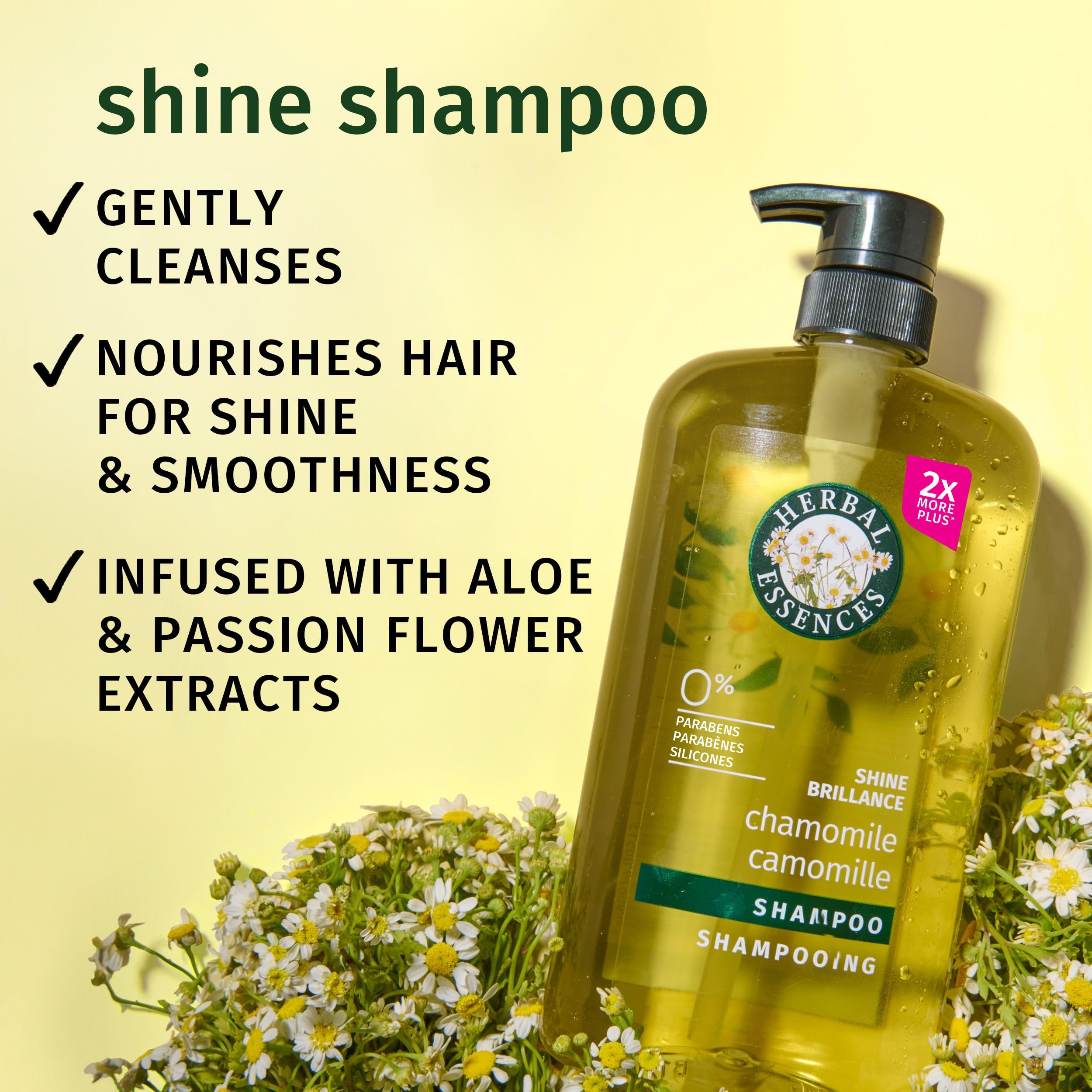 Herbal Essences back label with ingredients and usage directions for transparency