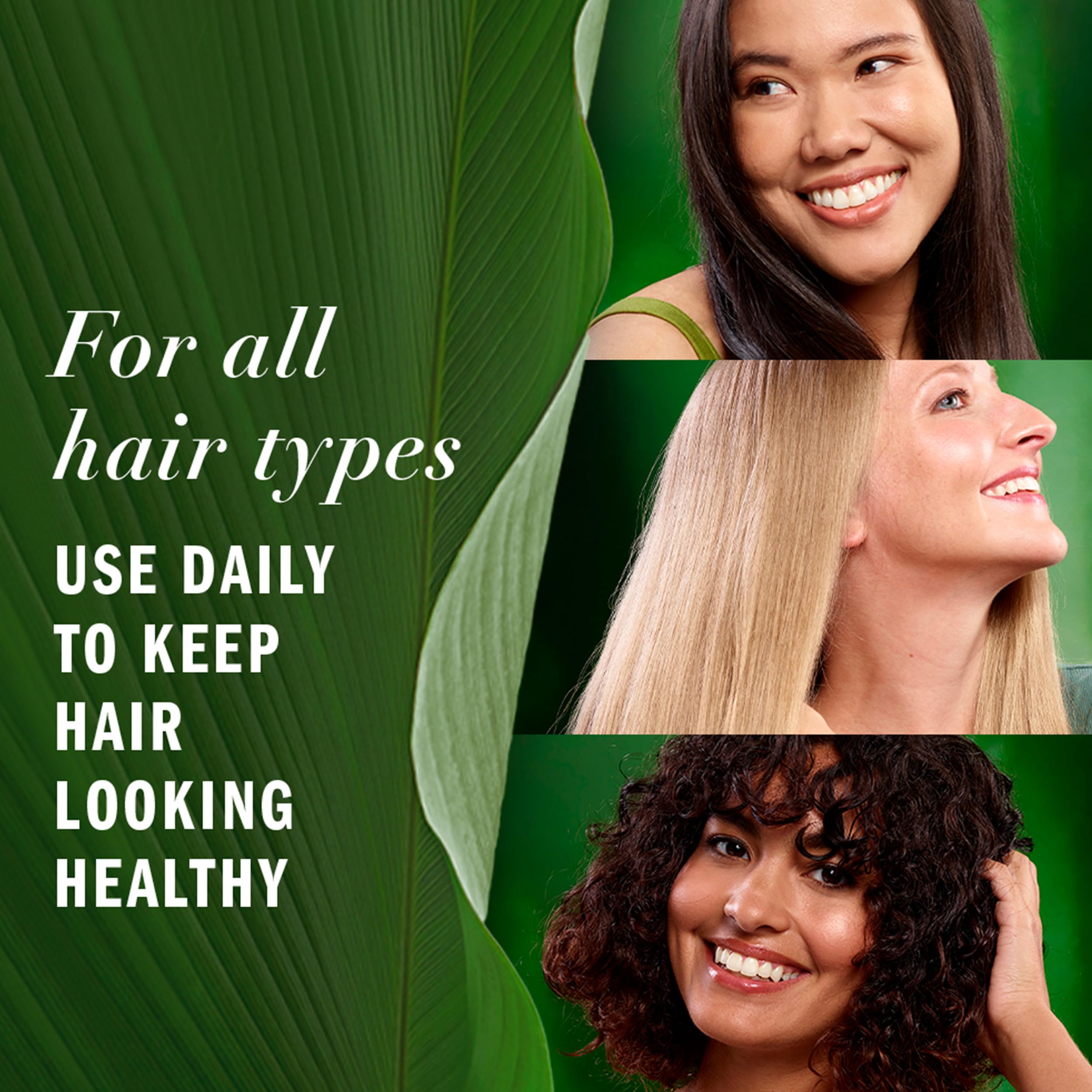 Herbal Essences before and after ends showing reduced frizz and shine