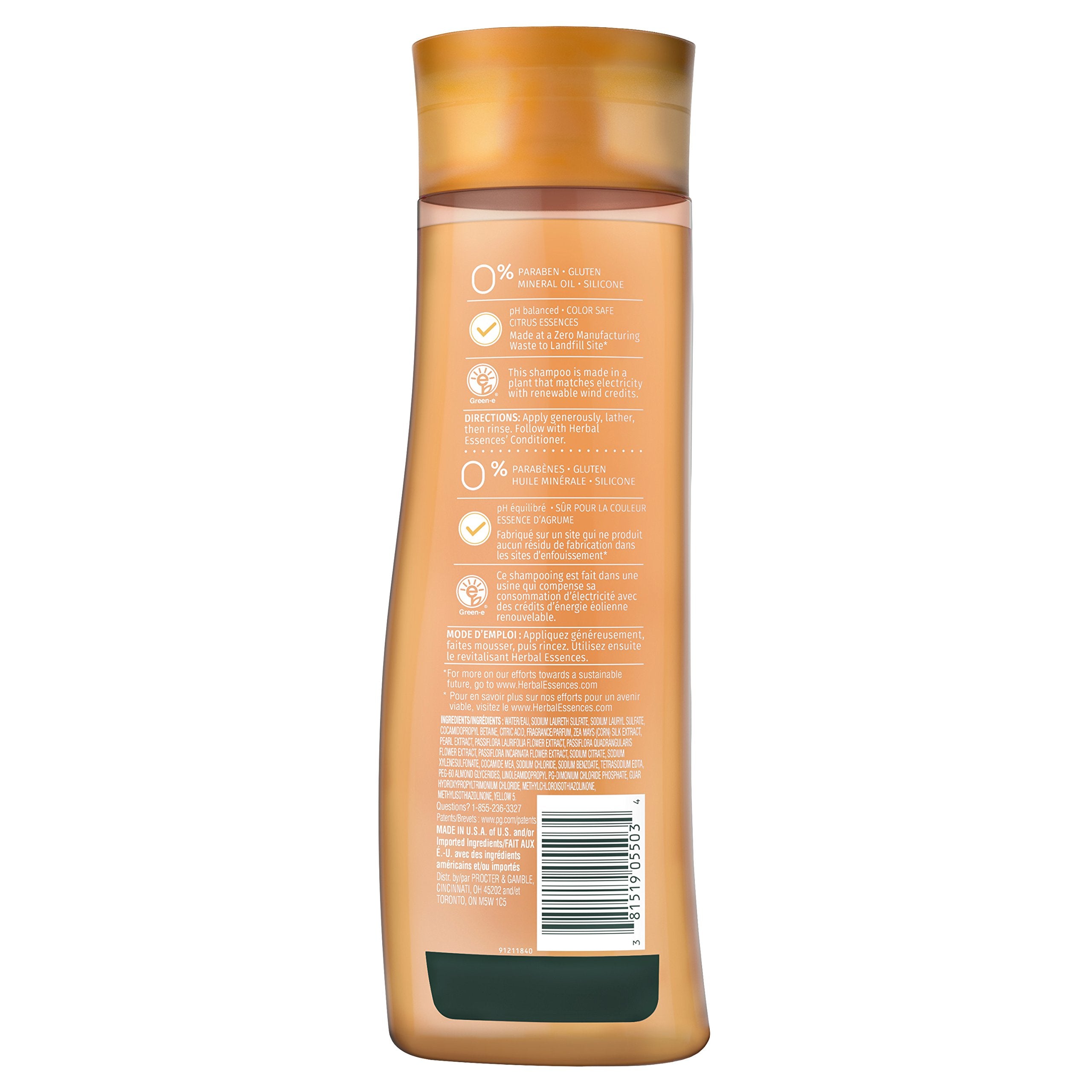 Herbal Essences pump close-up highlighting pour action for controlled, no-waste application