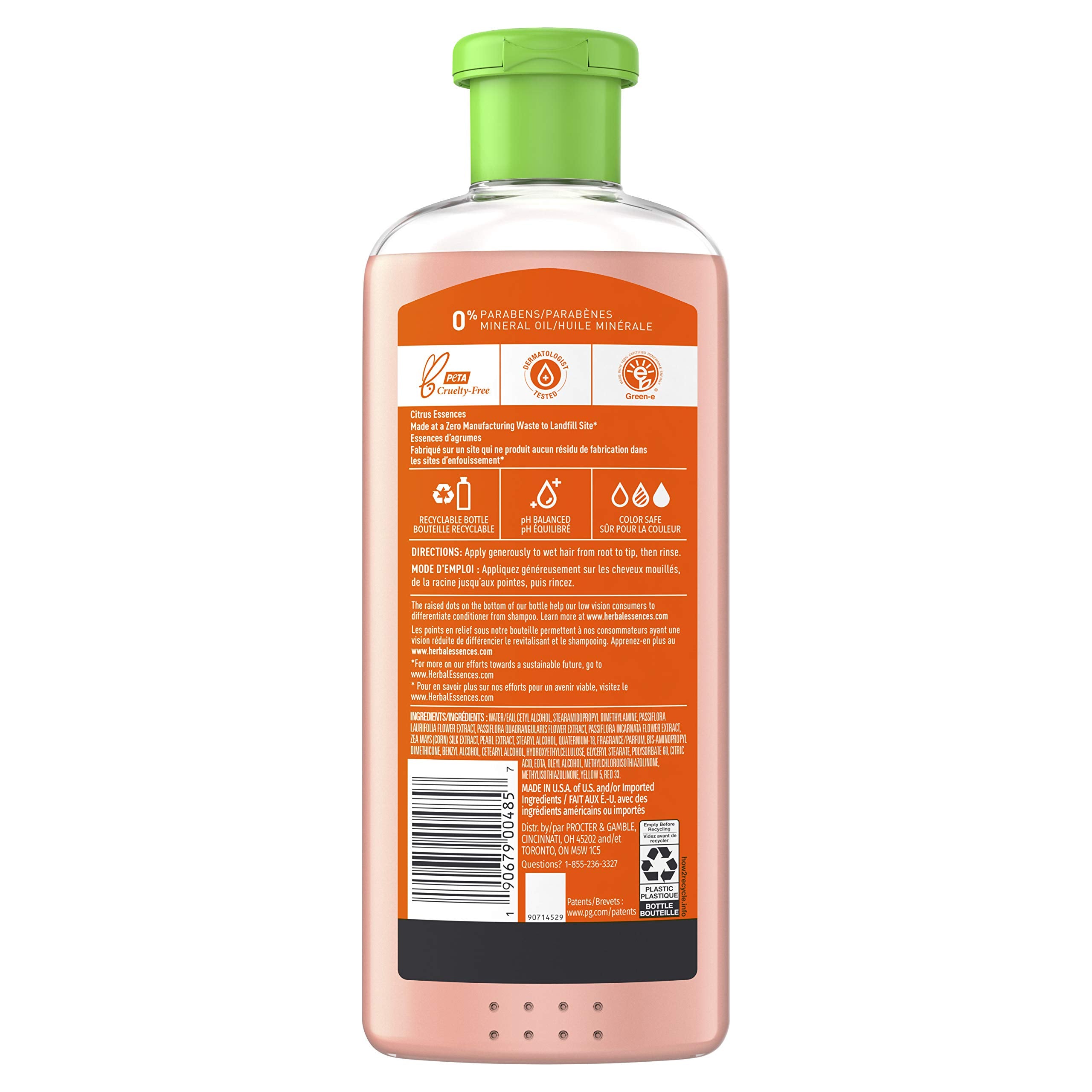 Herbal Essences conditioner texture close-up demonstrating lightweight spread