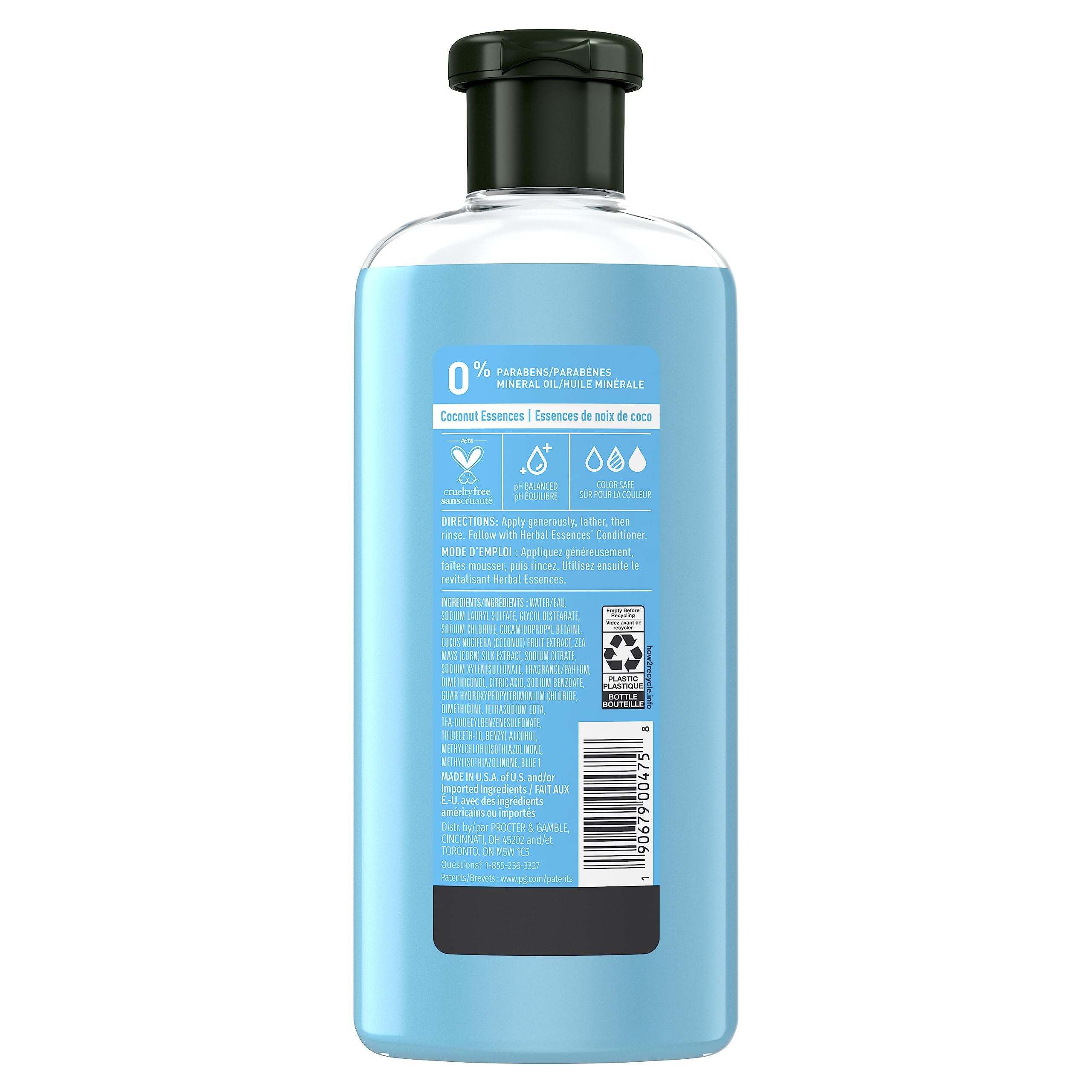 Herbal Essences creamy coconut lather close-up demonstrating rich hydration and texture