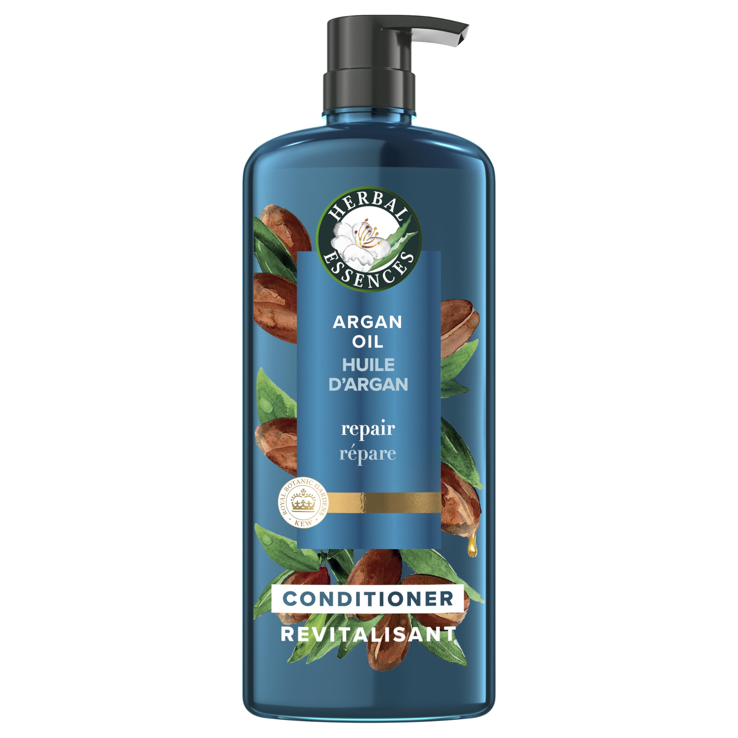 Herbal Essences front packaging showing bottle and branding, conveys nourishing benefits
