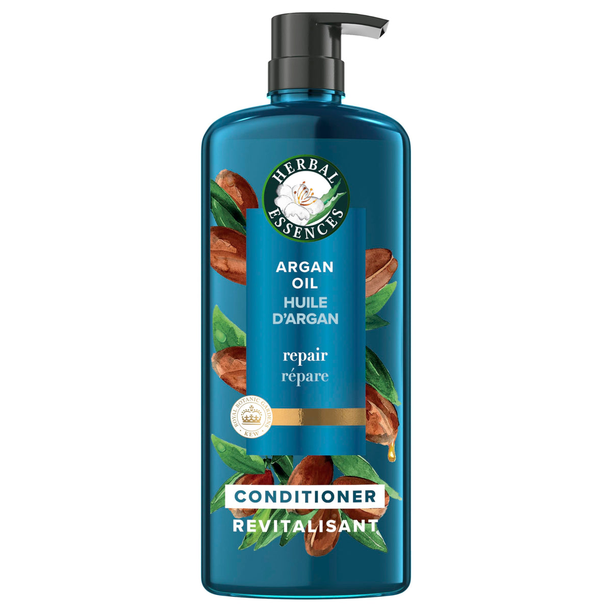 Herbal Essences front packaging showing bottle and branding, conveys nourishing benefits