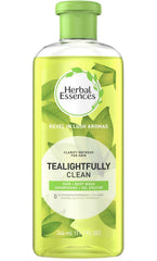 Herbal Essences front bottle shot showing label and size, highlights gentle clarifying benefit