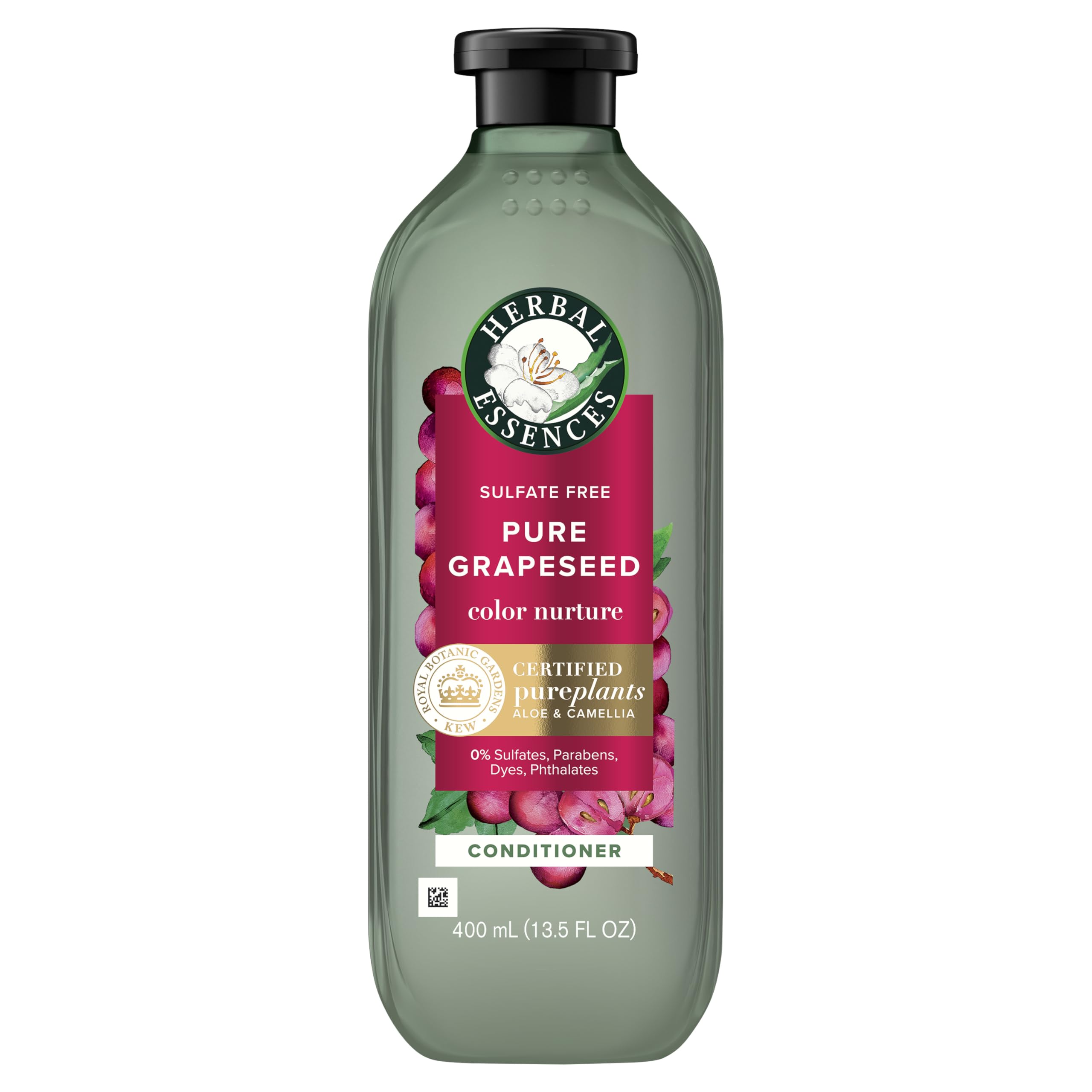 Herbal Essences front packaging showing 13.5 fl oz bottle and label benefits