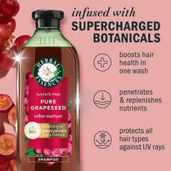 Herbal Essences pump and label highlighting color-nurture features
